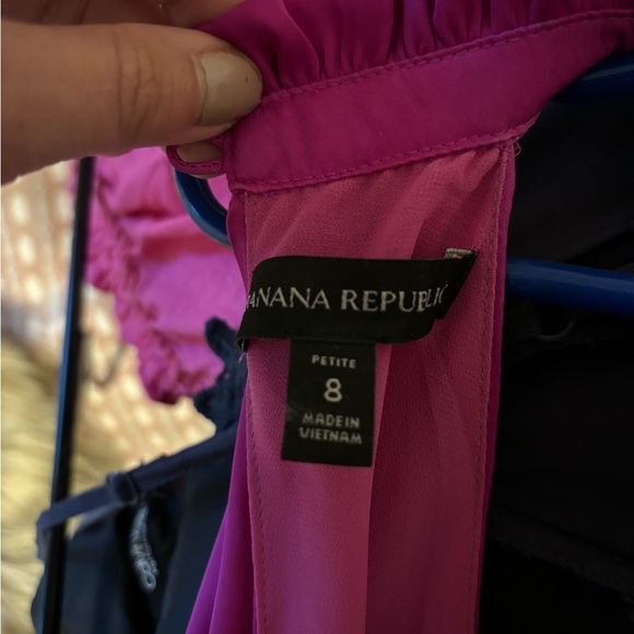 Banana republic fuscia soft satin midi dress 8 - Picture 3 of 3